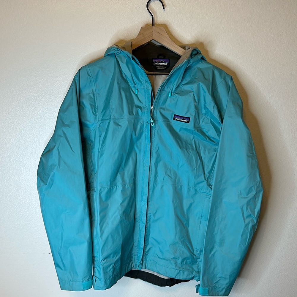 Patagonia Torrentshell 3L Jacket Women's Size Medium, Aqua Blue Color
